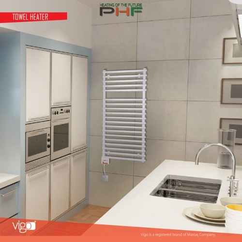 VIGO  800W - elektromos törölközőszárító radiátor, fehér