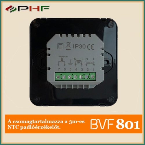 BVF 801 WiFi Okos termosztát Fekete