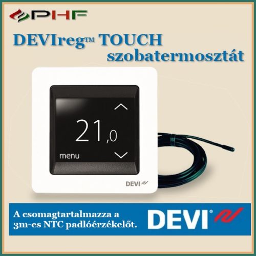 DEVIreg™ Touch termosztát  - padló -és levegőérzékelővel