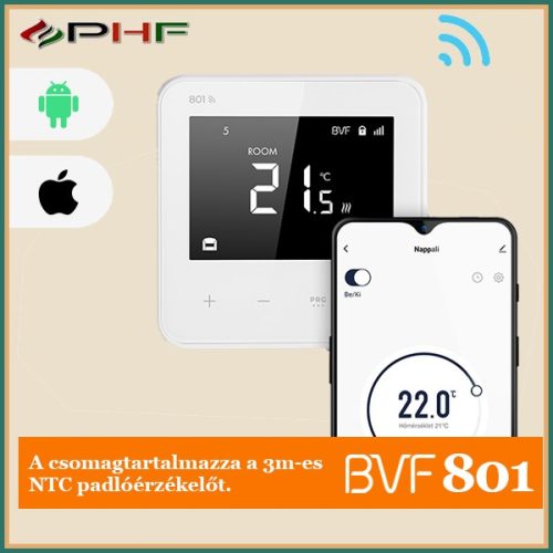 BVF 801 WiFi Okos termosztát Fehér