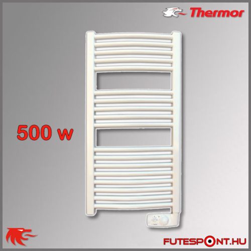 Thermor Corsaire 500W - elektromos törölközőszárító termosztáttal, fehér
