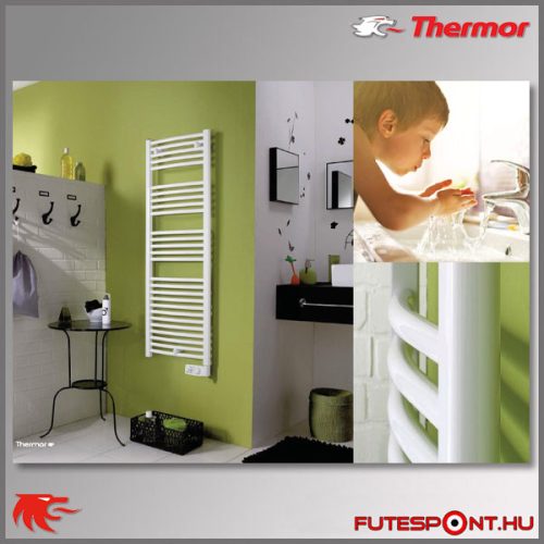 Thermor Corsaire 500W - elektromos törölközőszárító termosztáttal, fehér
