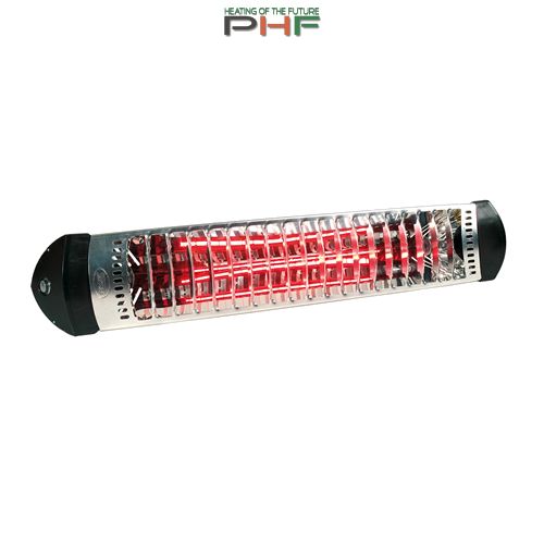 MO-EL Sharklite infra rubin hősugárzó, 1800W,fekete  kapcsolóval és vezetékkel - M718-N (fekete)