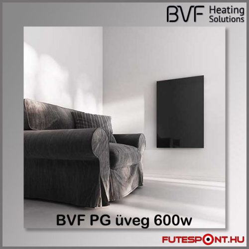 BVF PG 600 - 600W edzett üveg infrapanel 60x90x3 cm - fekete