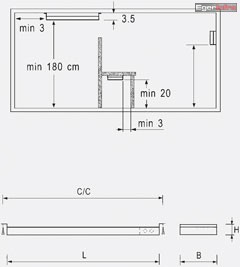 EnergoLine EL200 - 200W- 21x100x3,5 cm - fehér