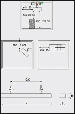 EnergoInfra EIR500 - 70x7,5x4 cm - 500W - inox (rozsdamentes acél)