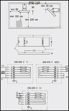 EnergoInfra Industry EIR4500 - 136x30x8 cm - 4500W - galvanizált acél