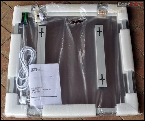 BVF NG 450 W  infrapanel 90x60x3 cm, fehér alukeret