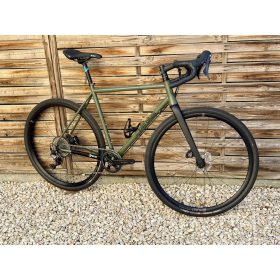   SB4 acélváz, karbon villa, Shimano GRX 1x11s gravel kerékpár - 53 cm (oliva)