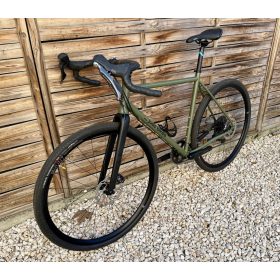   SB4 acélváz, karbon villa, Shimano GRX 1x11s gravel kerékpár - 53 cm (oliva)
