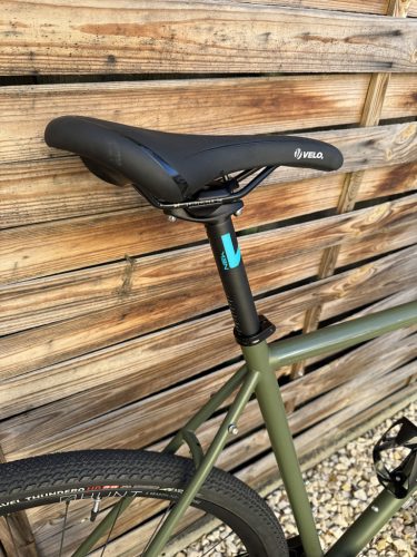 SB4 acélváz, karbon villa, Shimano GRX 1x11s gravel kerékpár - 53 cm (oliva)