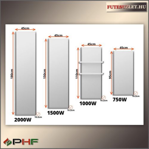 Radialight ICON wifi fűtőpanel fehér - 2000W 