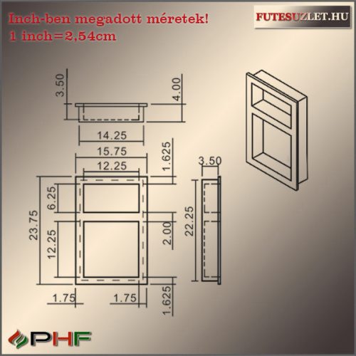 XPS beépíthető doboz 30x30+30x15cm
