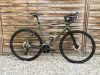 SB4 acélváz, karbon villa, Shimano GRX 2x11s gravel kerékpár - 53 cm (oliva)