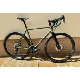   SB4 acélváz, karbon villa, Shimano GRX 2x11s gravel kerékpár - 53 cm (oliva)