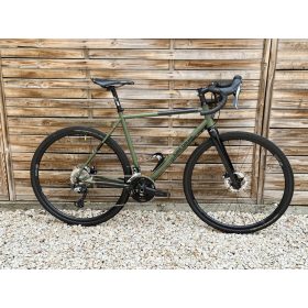   SB4 acélváz, karbon villa, Shimano GRX 2x11s gravel kerékpár - 53 cm (oliva)
