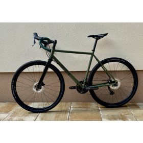  SB4 acélváz, karbon villa, Shimano GRX 2x11s gravel kerékpár - 53 cm (oliva)