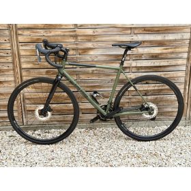   SB4 acélváz, karbon villa, Shimano GRX 2x11s gravel kerékpár - 53 cm (oliva)
