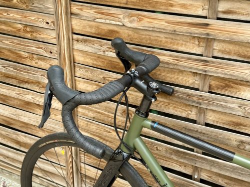 SB4 acélváz, karbon villa, Shimano GRX 2x11s gravel kerékpár - 53 cm (oliva)