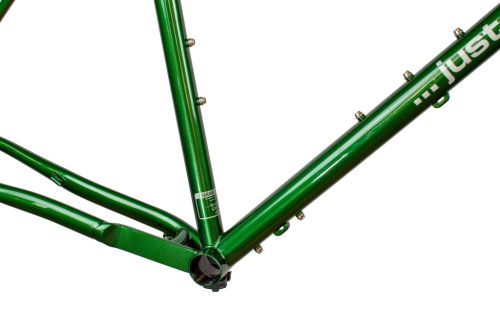 JB-SB6 2x húzott CroMoly gravel full acélváz, ED bevonat - fényes" brit racing "zöld
