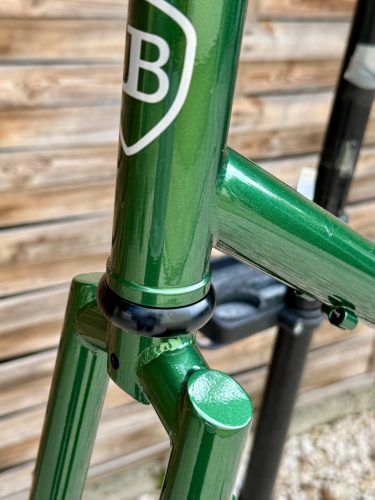 JB-SB6 2x húzott CroMoly gravel full acélváz, ED bevonat - fényes" brit racing "zöld