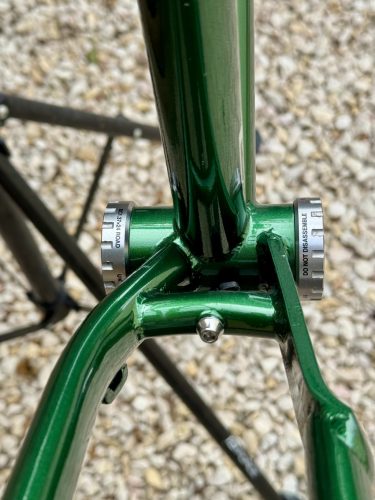 JB-SB6 2x húzott CroMoly gravel full acélváz, ED bevonat - fényes" brit racing "zöld