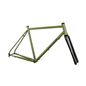   JB-SB 2x húzott CroMoly gravel acélváz, ED bevonat - matt olíva zöld