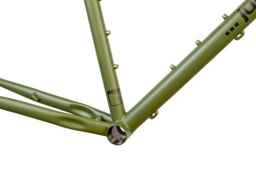 JB-SB 2x húzott CroMoly gravel acélváz, ED bevonat - matt olíva zöld