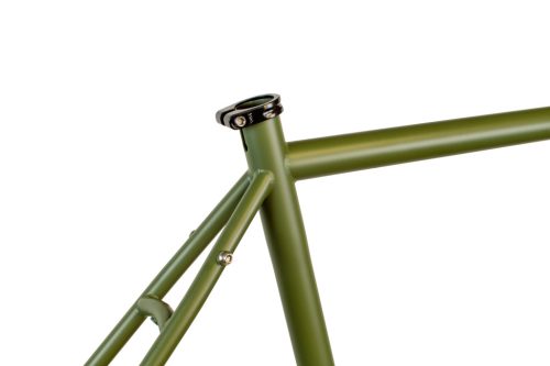 JB-SB 2x húzott CroMoly gravel acélváz, ED bevonat - matt olíva zöld