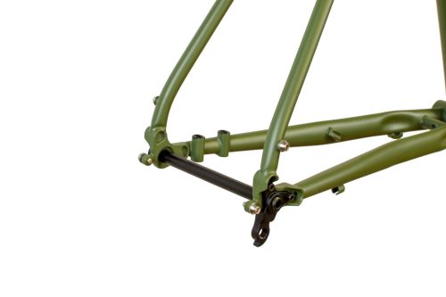 JB-SB 2x húzott CroMoly gravel acélváz, ED bevonat - matt olíva zöld