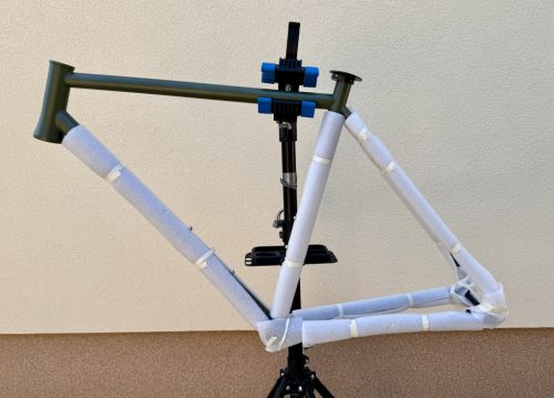 JB-SB 2x húzott CroMoly gravel acélváz, ED bevonat - matt olíva zöld