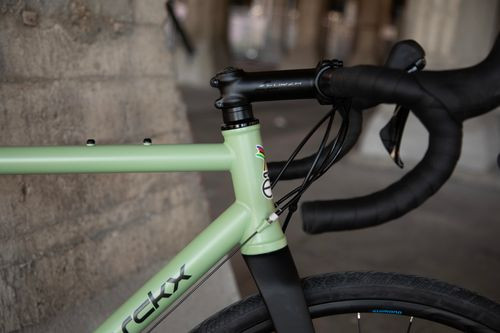 Eddy Merckx PÉVÉLE ST acél gravel pastel zöld egyedi rendelésre