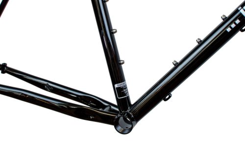 SB4 2x húzott CroMoly gravel full acélváz, ED bevonat - fényes fekete