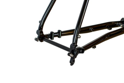 SB4 2x húzott CroMoly gravel full acélváz, ED bevonat - fényes fekete