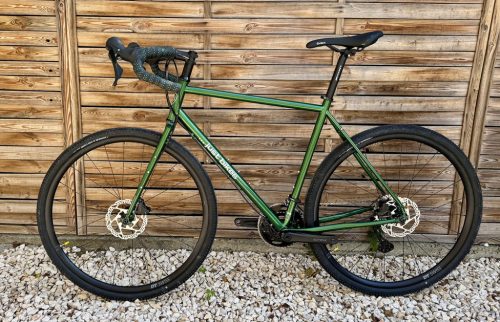 SB6 bikepacking acélvázas gravel,  Shimano GRX 2x11s -  (zöld)