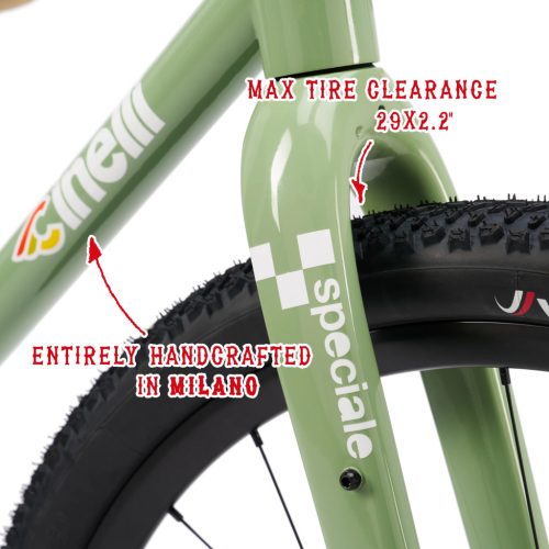 Cinelli Speciale Gravel disc gravel acél kerékpár, karbon villa, Shimano GRX 2x12