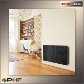   Radialight Aetherea 1000W fűtőpanel üveg előlappal - Fekete