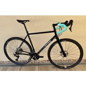   SB4 acélváz, karbon villa, Shimano GRX 2x12s gravel kerékpár - 55 cm (fekete)