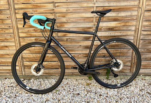 SB4 acélváz, karbon villa, Shimano GRX 2x12s gravel kerékpár - 55 cm (fekete)