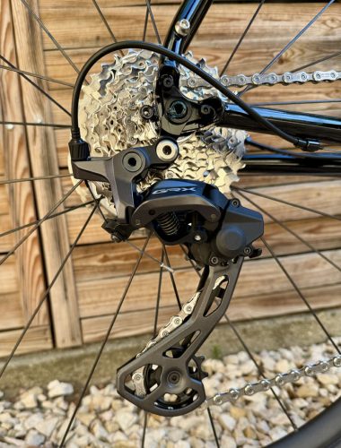 SB4 acélváz, karbon villa, Shimano GRX 2x12s gravel kerékpár - 55 cm (fekete)