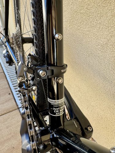 SB4 acélváz, karbon villa, Shimano GRX 2x12s gravel kerékpár - 55 cm (fekete)